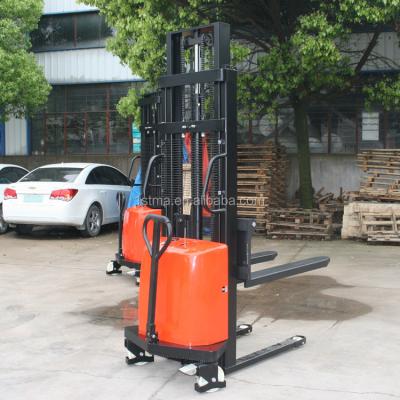 China Semi Electric Construction Material Stores STMA 1500kg Capacity Stacker With 4500mm Lifting Height for sale