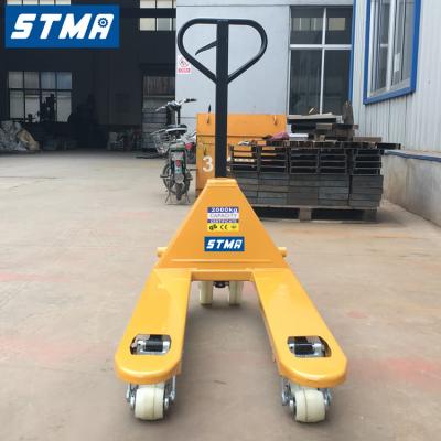 China 2 Ton Load Pallet Truck Wheel Nylon High Efficiency STMA Pallet Jack Truck With Scal Optional for sale