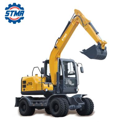 China New Brand High Quality and Competitive Price STMA 7 Ton Wheel Excavator with Japanese Engine for sale