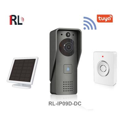 China Open Outdoor Tuya Video Doorbell 1080p Video Smart Wireless Doorbell Camera Wireless Video Door Phone Ring Intercom With Solar Panel for sale