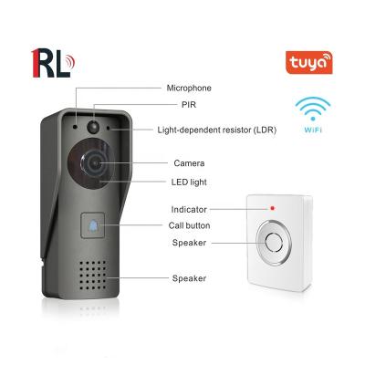 China Open the doorbell wireless tuya wireless doorbell camera 1080p video wifi intercom ring smart video doorbell for sale