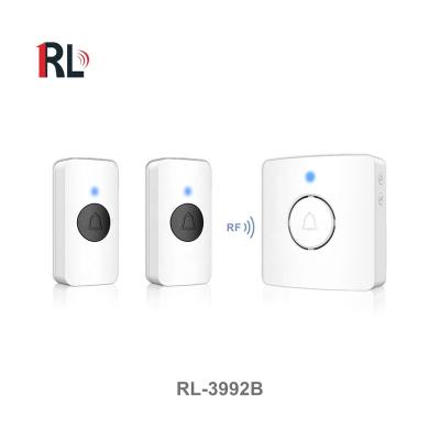 China 92 easy to install wifi smart home waterproof wireless doorbell ac ring wireless doorbell with two remote control RL-3992B for sale