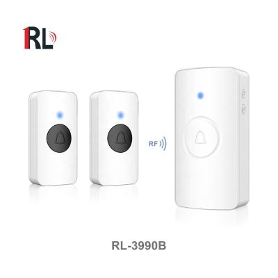 China 90 easy to install wifi smart home waterproof wireless doorbell ac ring wireless doorbell with two remote control RL-3990B for sale