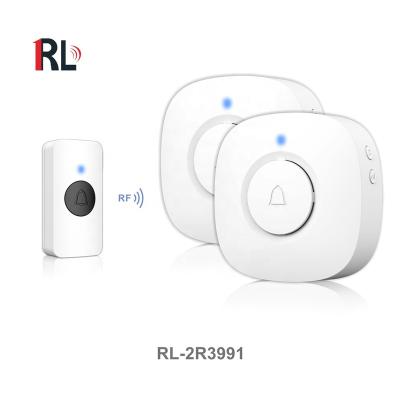 China 1000 91 easy to install wifi smart home waterproof wireless doorbell ac ring wireless doorbell with two receivers for sale