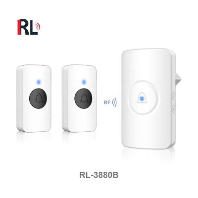 China 1000 80 easy to install wifi smart home waterproof wireless doorbell ac ring wireless doorbell with two remote control for sale