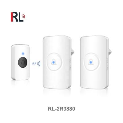 China 1000 80 easy to install wifi smart home waterproof wireless doorbell ac ring wireless doorbell with two receivers for sale