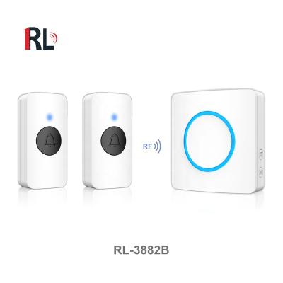 China 1000 82 easy to install wifi smart home waterproof wireless doorbell ac ring wireless doorbell with two remote control for sale