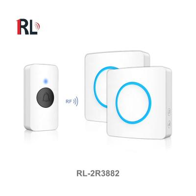 China 1000 82 easy to install wifi smart home waterproof wireless doorbell ac ring wireless doorbell with two receivers for sale