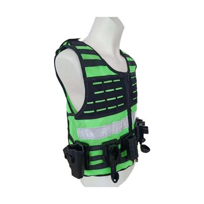 China Water Proof Wholesale 100 Polyester Vest High Visibility Police Reflective Security Mesh Vest for sale