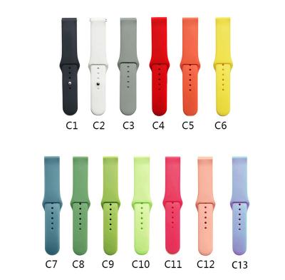 China 20MM/22MM Watch Band Silicone Strap Universal Flat Head Reverse Buckle Suitable For Smart Watches Strap Wristband M-1 for sale