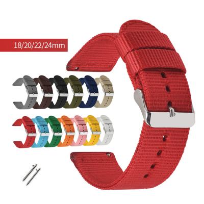 China Smartwatch Color Nylon Strap For 18mm 20mm 22mm Quick Release Band Straps Smart Watch Band JY4 for sale