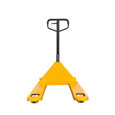 China Forklift manufacturer hot sales mobile and flexible manual pallet truck for construction site 80*68 for sale