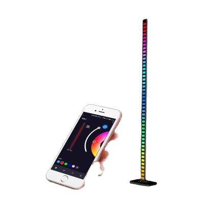 China Music Rhythm Music Smart Floor Lamp Nordic Modern Metal Led Light Dimmable Rhythm With Music Remote Responsive Modes for sale