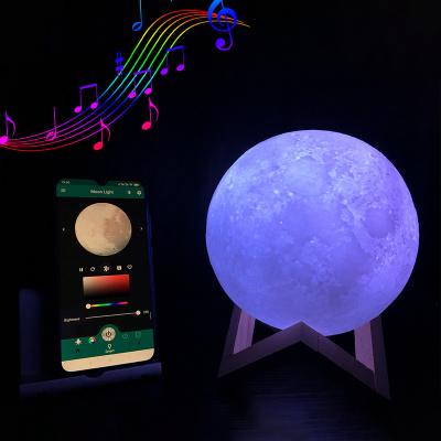 China Factory Direct Sale Modern Night Light Tap 5v App Control Moon Light Diy Display Fashion Desktop Ball Birthday Gift for sale