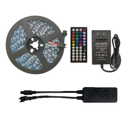 China Sync With Music Ws2812B RGB Led Strip Led Colorful Pixel Strip Light Cuttable On Running For Home Decoration for sale