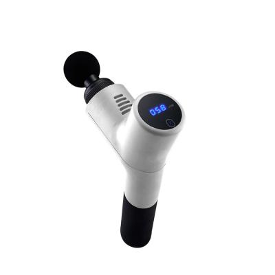 China 2021 Rechargeable Battery Muscle Tissue Sports Body Cordless Deep Vibration Massager Gun With LED Touch Screen for sale