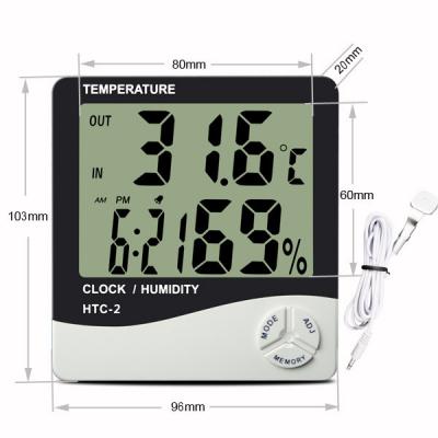 China Quick Response Professional Indoor Hygrometer Digital Room Industrial Thermometer And Hygrometer Htc-2 for sale