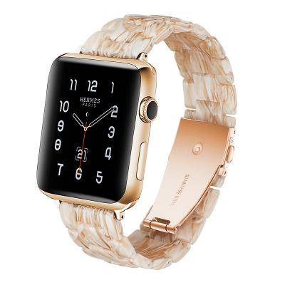 China Breathable Suitable For Apple 6/Se Resin Watch Band With Apple Iwatch Plastic Printing Hawksbill Pattern for sale