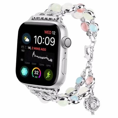 China Hot Selling Breathable Night Light Bracelet Jewelry Watch Bands Strap For Apple Watch Series 3/4/5/6 Se for sale