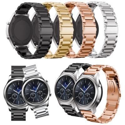 China Wholesale Customized Waterproof And Durable 22mm Watch Bead GT2 Three Stainless Steel Manufacturer New Strap For Samsung Watch for sale