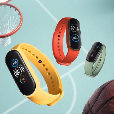 China Large Quality Global Version Silicone Rubber Smart MI Band Replacement Strap MI Band 5 Strap For Xiaomi Smart Band for sale