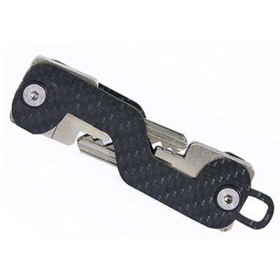 China elegant & Durable Carbon Fiber Key Chain Carbon Fiber Key Holder Smart Compact Key Organizer Holder for sale