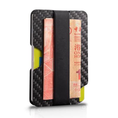 China Luxury Carbon Fiber Wallet RFID Blocking Minimalist Slim Luxury Men's Carbon Fiber Money Clip Wallet Carbon Fiber Credit Card Holder for sale