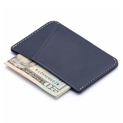 China RFID Blocking Wonder Front Pocket Genuine Leather Men's Fashion RFID Blocking Credit Card Holder Mini Small Minimalist Slim Wallet for sale