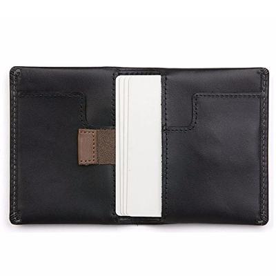 China RFID Blocking Custom Men's Minimalist Front Pocket Vegetable Tanned Leather RFID Pull Bifold Tag Blocking Slim Credit Debit Card Holder Wallet for sale