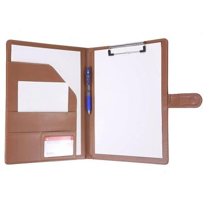 China Durable Faux Leather Padfolio Letter Clipboard A4 Size Writing Folder Clipboard Folder For Business Conference Notepad Clipboard for sale