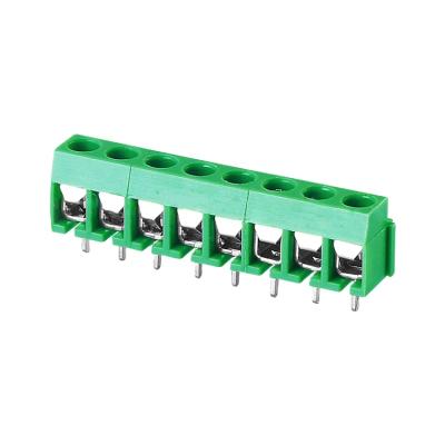 China WANHAI JM126-5.0 Pitch 5.0mm 2pole 3pole PCB Screw Terminal Block Green Euro Style 250V 8A 22-14AWG for sale