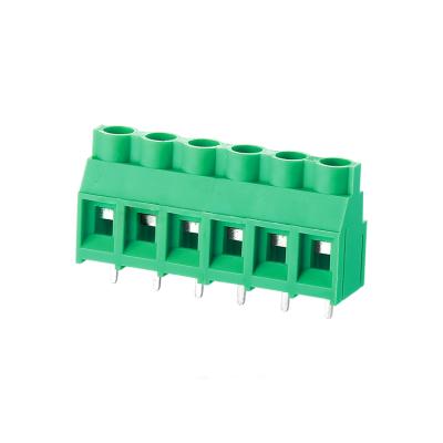 China wanlink 6.35mm flange pcb screw rising terminal block JM635-6.35 26-10AWG for sale