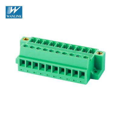 China Parallel Terminal Block 3.81mm Panel Mount Terminal Block Power Distribution Box Terminal Block 15EDGGBM-3.81 15EDGGB-3.81 for sale