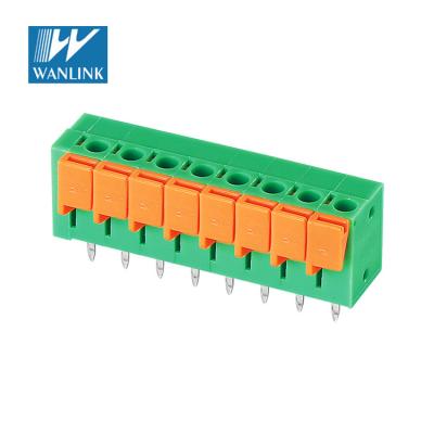 China JM142V-5.08 2way3way spring connector terminal block 24-14AWG for sale