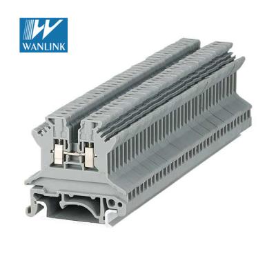 China Gray Din Rail Terminal Block High Voltage Brass Surface Mount TB UK1.5N 26 - 16AWG for sale