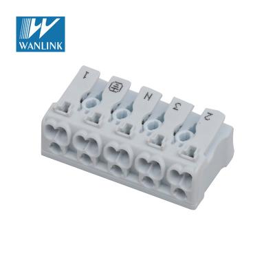 China LED Lighting Terminal Block 2P/3P/4P/5P Power Through Terminal Block PA923-01 18-14AWG Strip Connector 923 Terminal Block for sale