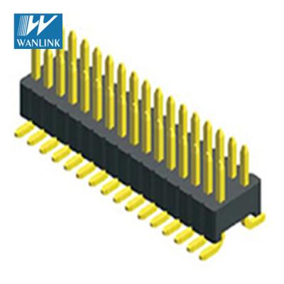 China PCB HY1003-16 Pitch Array SMT Type 1.27*2.54mm Double Pin Male Header With CE FCC Certificated for sale