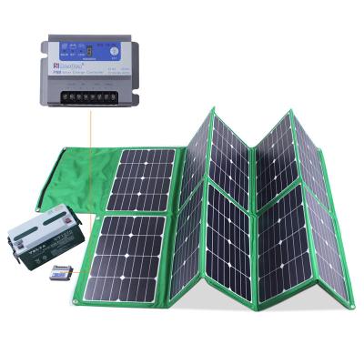 China Portable Folding Solar Car Charger/Power Station 5v USB+12v Charger/Solar Battery 100watt Panel DC Output Outdoor Power Supply For Mobile Phone Generator RV for sale