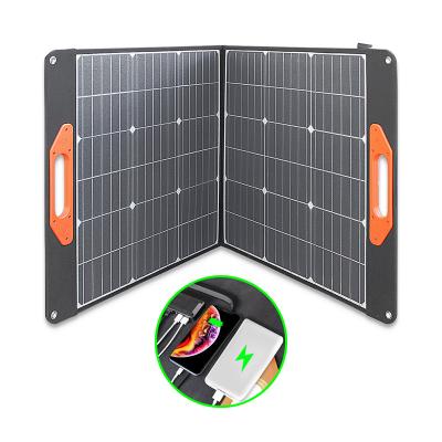 China Outdoor Portable Folding Solar Panel 5V USB Solar Power Supply Best Selling Solar Charger 60W 100W 120W for xiaomi phone 12V battery for sale