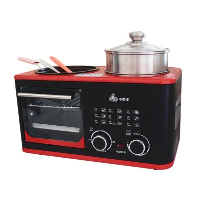 China Hotel 4 In 1 Oven Breakfast Maker OEM Black Set Electric Heater 9L Nonstick Material Mode for sale