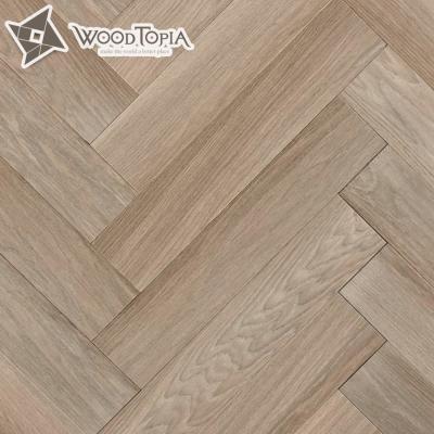 China FUDELI modern eco HERRINGBONE oak engineered quality wood parquet for sale