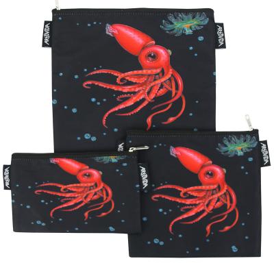 China Custom Printed Reusable Folding Envelope Pouch High Quality Velvet Sealing Lock Snack Empty Bag for sale