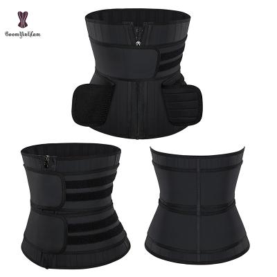 China Latex Plus Size Plus Size Women Waist Cincher with Zipper Waist Trainer Corset Waist Trimmer Belt Modeling Belt Hot Sweat Belt for sale