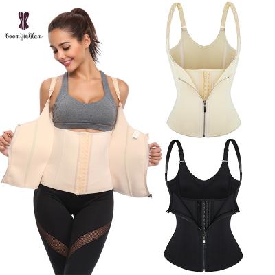 China Ivory Sauna Sweat Body Shaper Waist Trainer Belt Women Wholesale Black Vest Plus Size Plus Size Tummy Control Compression Sports Belt Burner Fat for sale