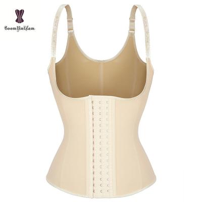 China Plus Size 100% Ivory Color Plus Size Black Shapers Ann Cheri Waist Trainer Vest Plus Size Latex Korset Women Cotton Lining for sale