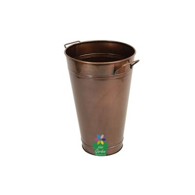 China New Products Eco - Friendly Copper Flower Vase Galvanized Metal Tin Decorative Flower Vase for sale