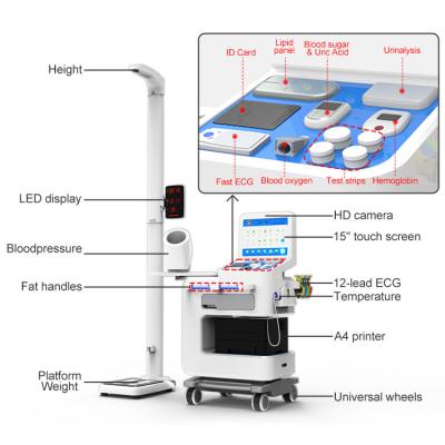 China Self Service Diagnostic Instrument Health Station with Acrylic Body and Wifi Connection for sale