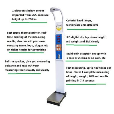 China Personal Health Diagnosis Machine LED Display Automatic Weighing Scale for AC100-240V for sale