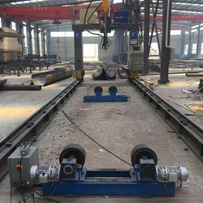 China High Voltage Electricity Pole Seam Weld Integral Welding Machine Positioning Longitudinal Walking Platform Compression Device for sale