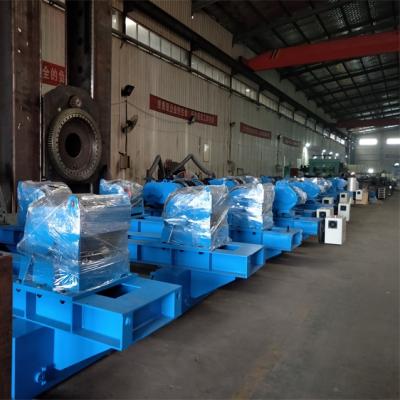 China Machinery Repair Shops 120 Ton Bolt Adjusting Type Welding Rotator Pipe Vessel Lathe Tank Tube Production Line for sale